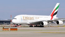 Emirates operará con el A380 en España en febrero de 2014.