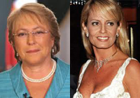 Michele Bachelet y Cecilia Bolocco