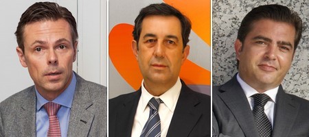 Martin Gruschka, Javier Díaz y Emilio Rivas